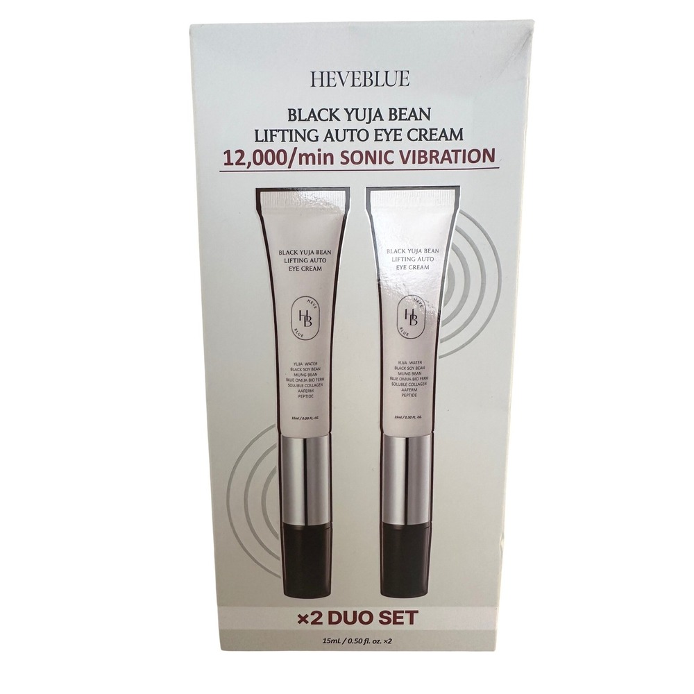 Heveblue Women White Black Yuja Bean Lifting Auto Eye Cream Duo Set 15ml x2